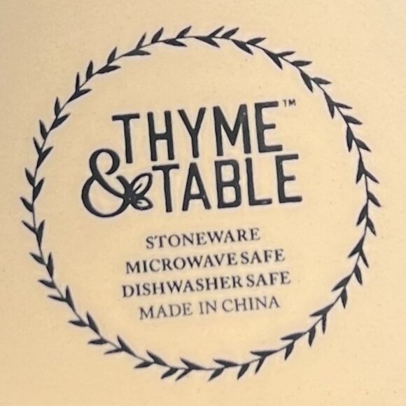 THYME & TABLE Black Dotted Stoneware Mug with Metallic Gold Rectangular Handle - Picture 10 of 11